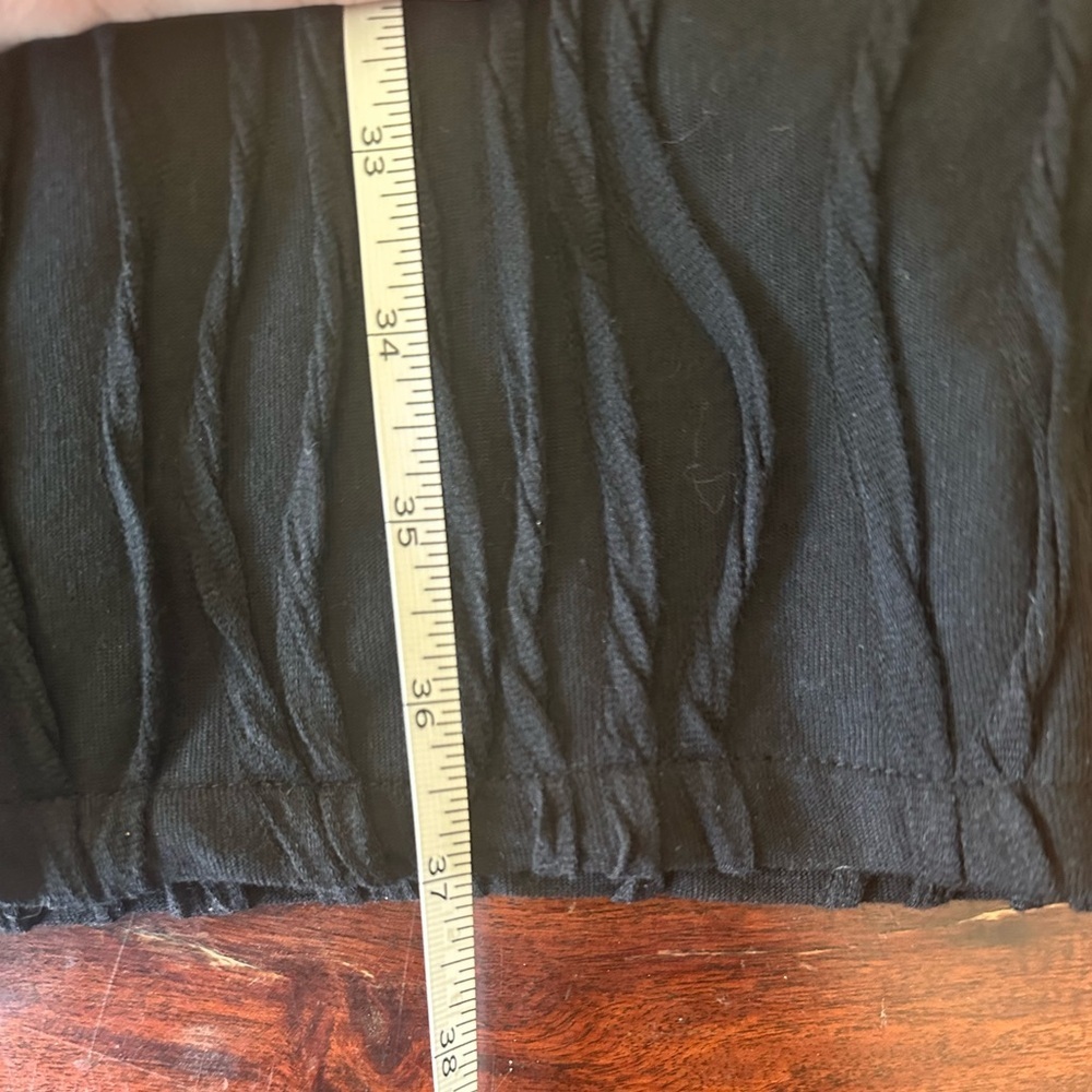 PrettyLittleThing Plus Black Textured Wrap Front Mini Dress NWT Size 22 - Picture 7 of 8